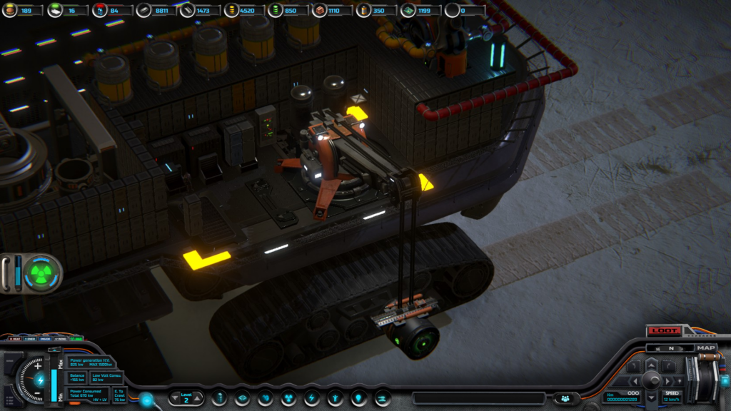 Nuclear Crawler — reactor control and steam circuit
